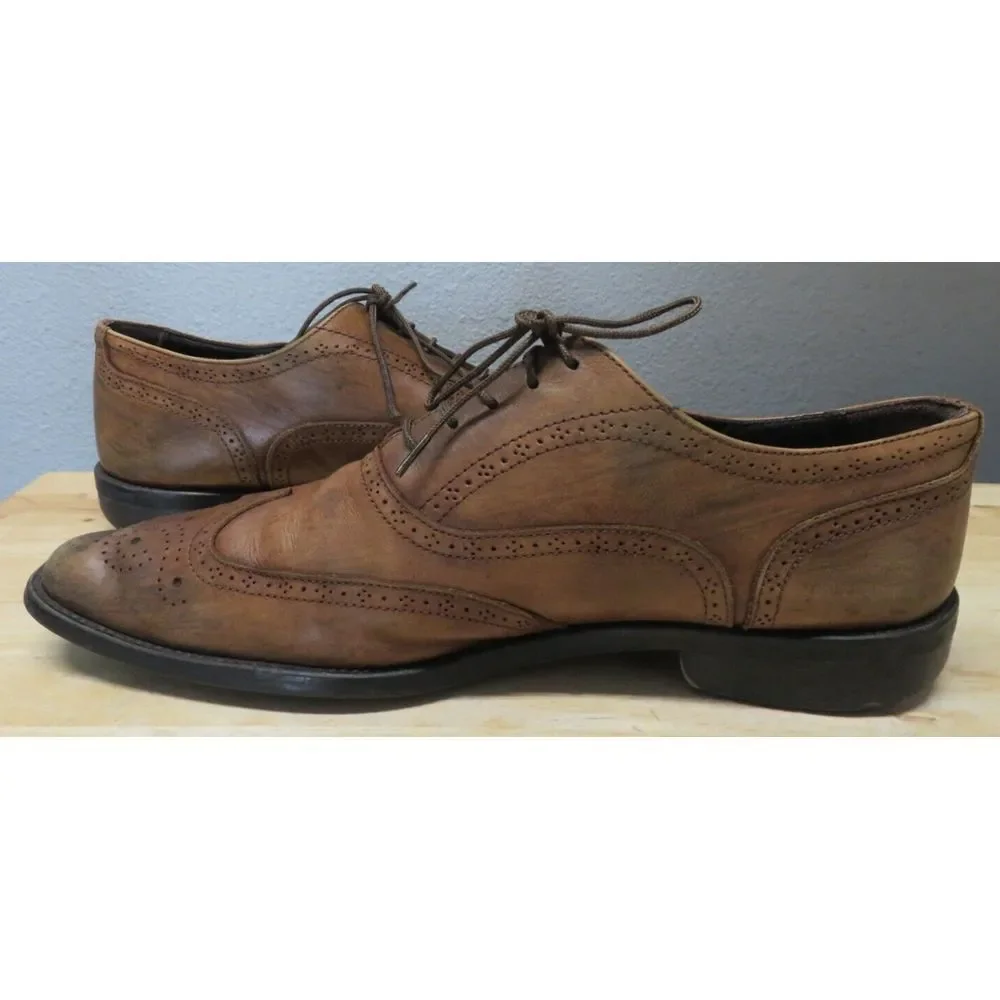 Mens To Boot New York Brogue Leather Dress Shoes‎ Italy Brown Wing Tip Size 11